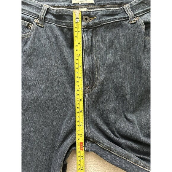 LL Bean Size 14 Reg Womens High Rise Classic Fit Straight Leg Blue Denim Jeans - Picture 7 of 12